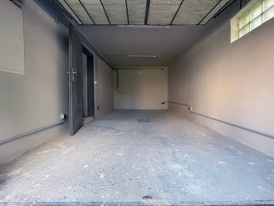 The inside of my empty garage, after renovation